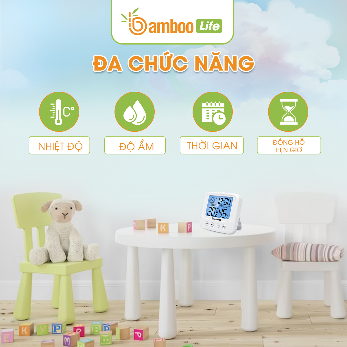 Nhiệt ẩm kế điện tử Bamboo Life