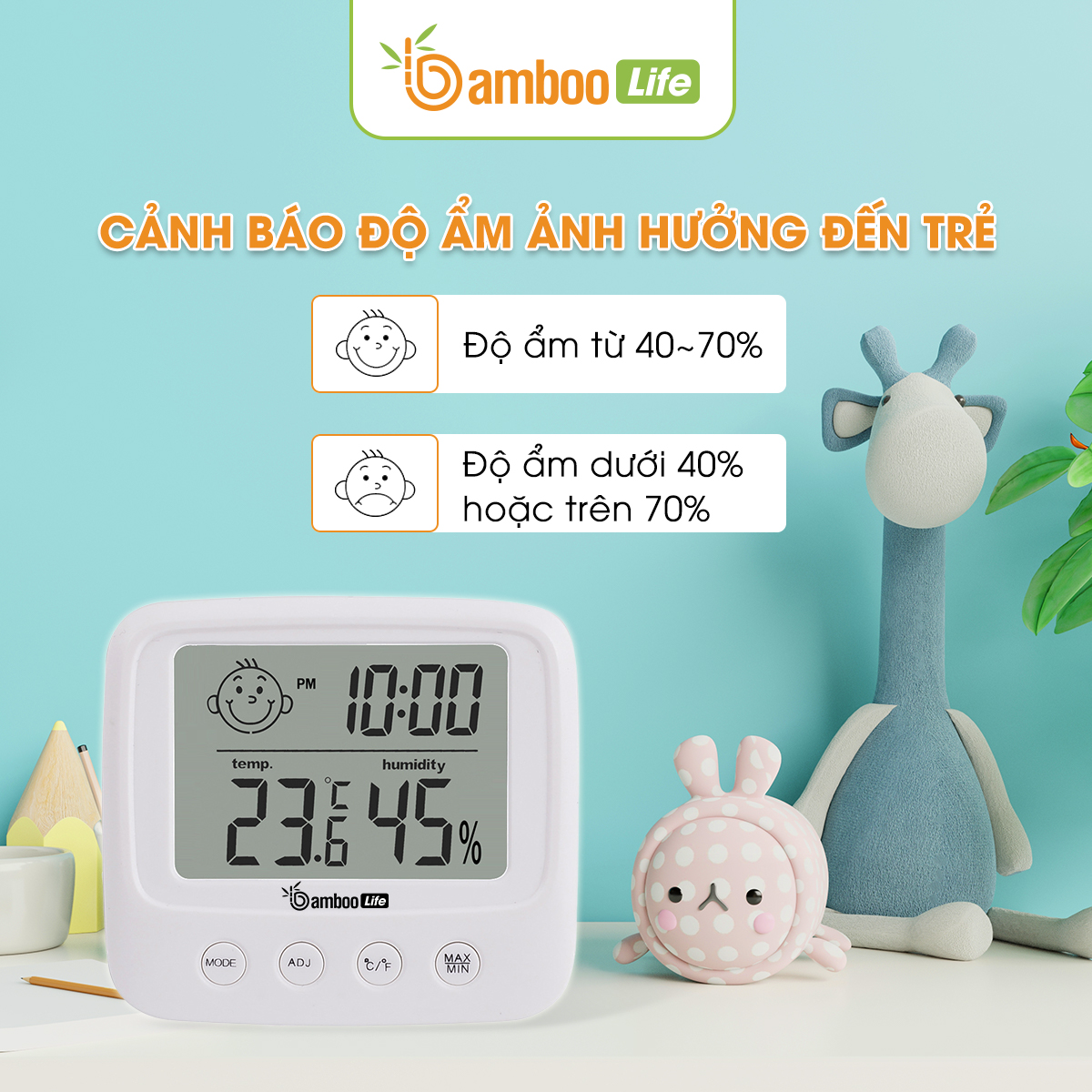 Nhiệt ẩm kế điện tử Bamboo Life