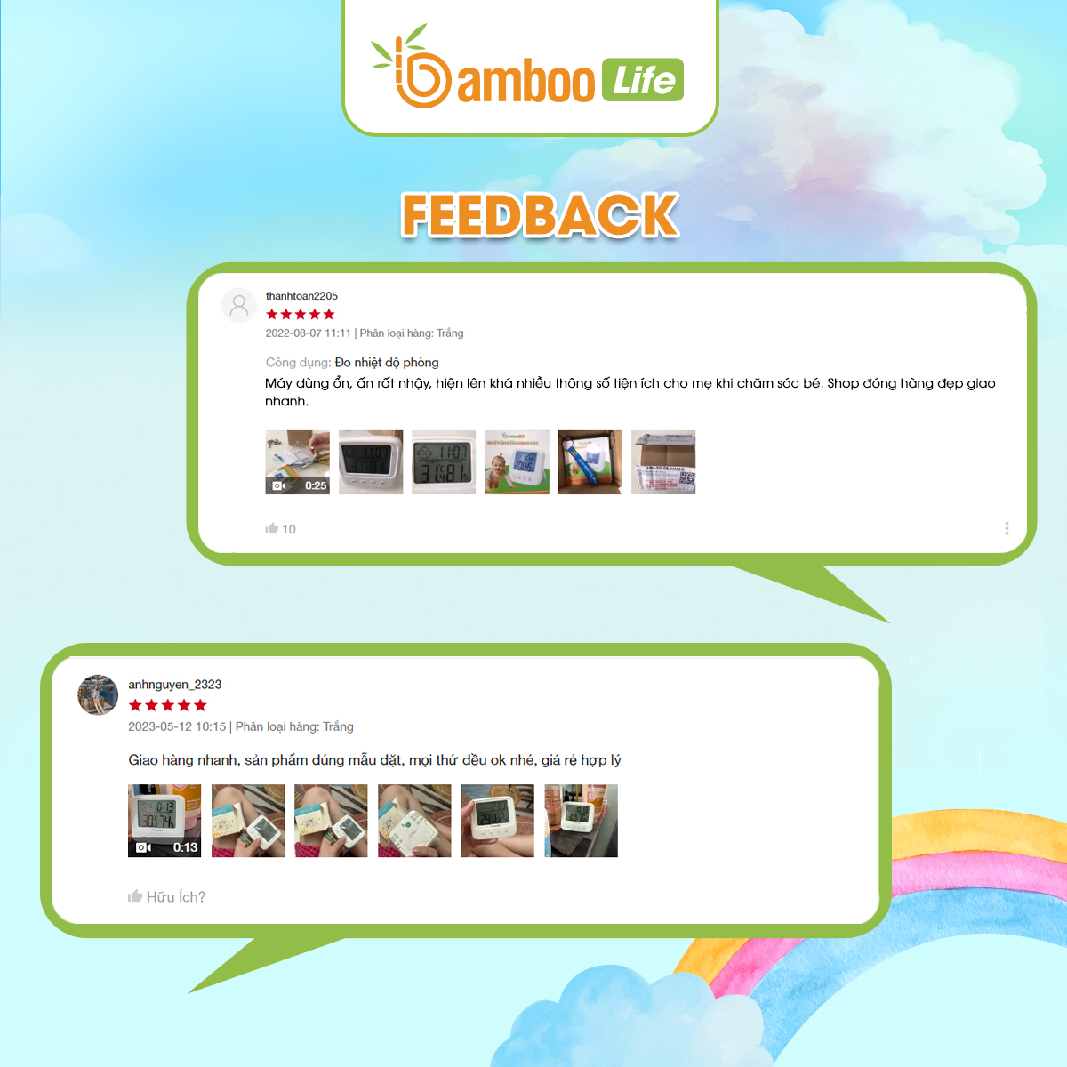 Nhiệt ẩm kế điện tử Bamboo Life