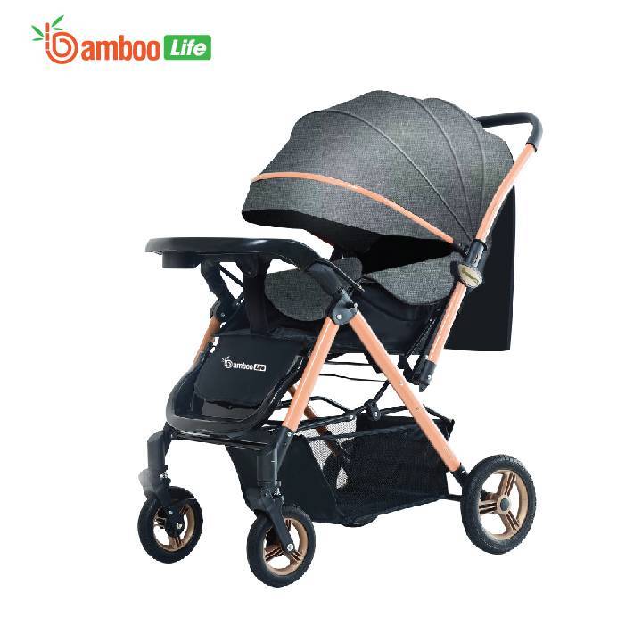 Xe đẩy cho bé 2 chiều Bamboo Life cao cấp, đa năng