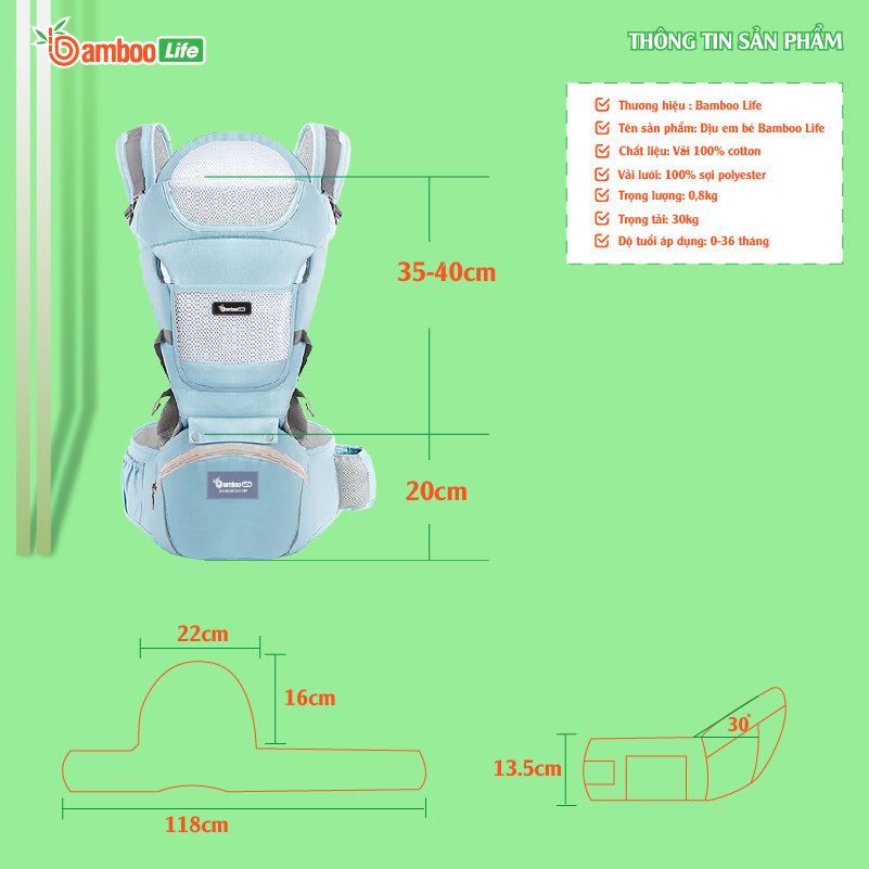 [Review] Đai địu em bé Bamboo Life có tốt và đáng mua không?