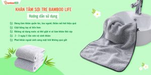 Khăn tắm nguyên liệu sợi tre cao cấp Bamboo Life