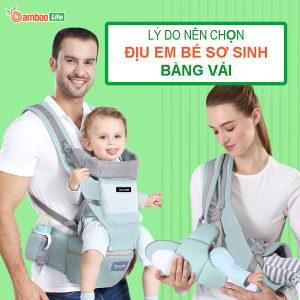 Lý do nên chọn địu em bé sơ sinh bằng vải
