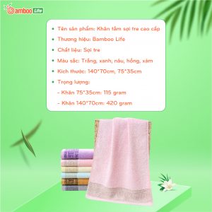 Thông số kỹ thuật của khăn tắm Bamboo Life