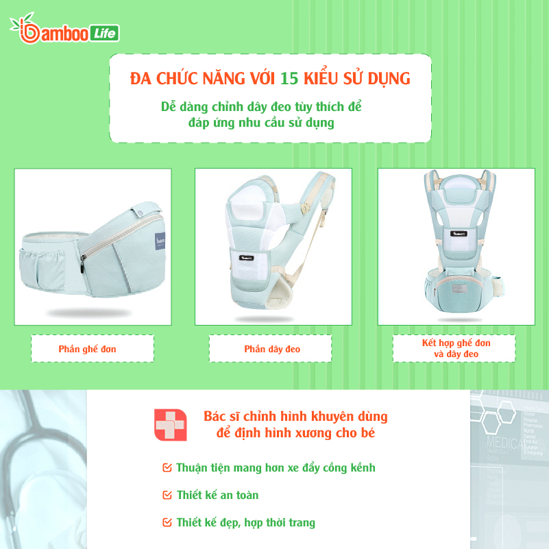 Gợi ý chọn mua địu 4 tư thế tốt dành cho bé