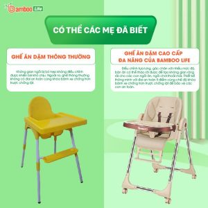 Ghế ăn dặm Bamboo Life cho bé