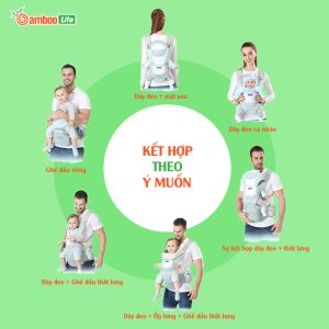 Đai địu em bé 4 tư thế Bamboo Life có ưu điểm gì? Cách sử dụng hiệu quả