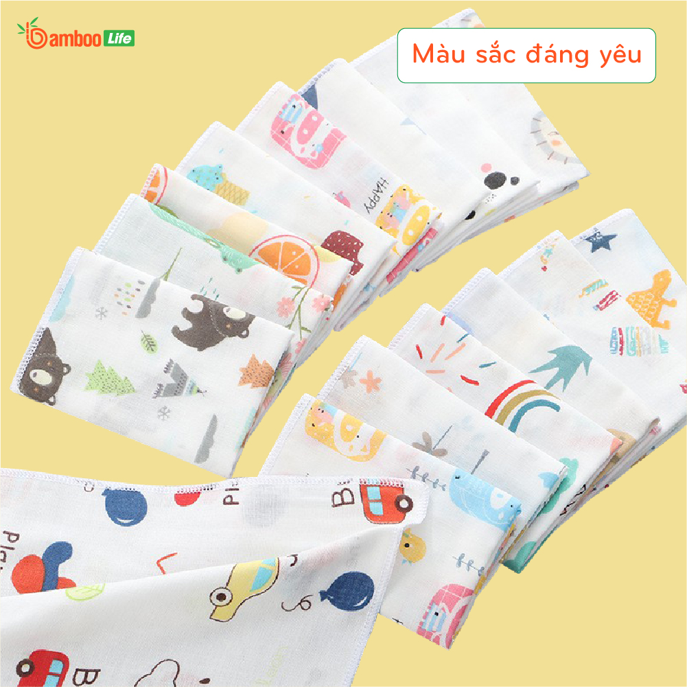 Khăn Sữa Sợi Tre Bamboo Life BL137 Cao Cấp