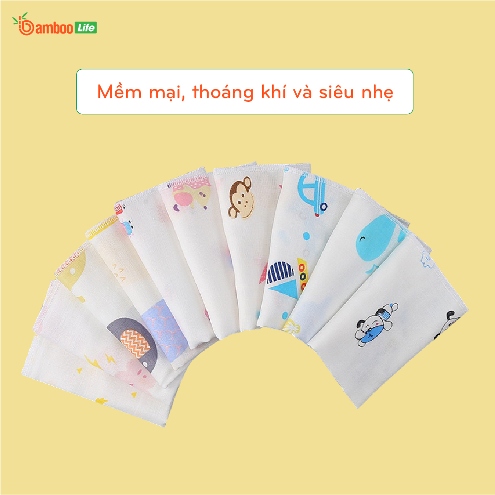 Khăn Sữa Sợi Tre Bamboo Life BL137 Cao Cấp