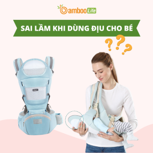 Dùng địu cho bé có tốt không? Những sai lầm khi dùng địu cho bé