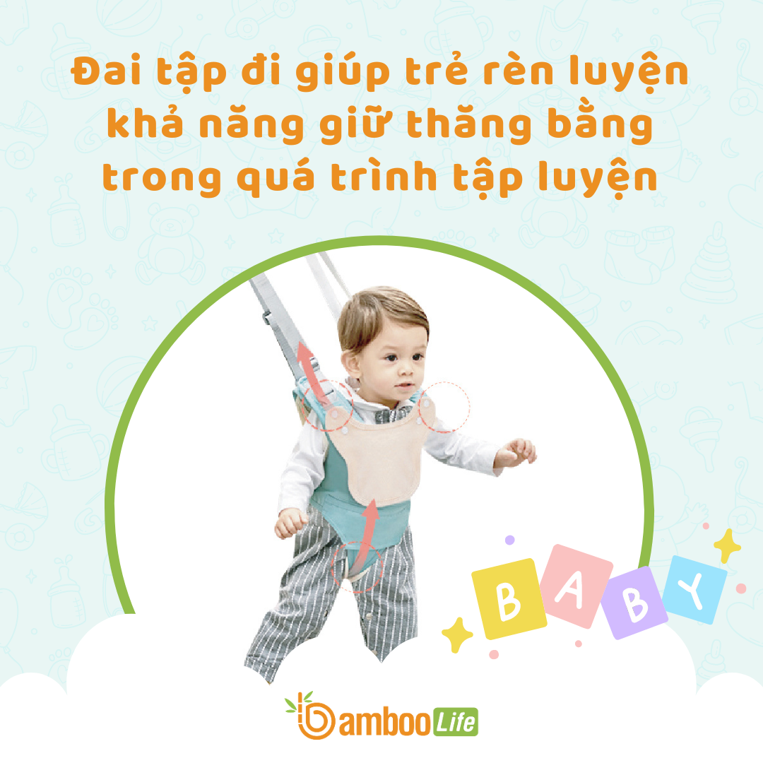 Nên sử dụng đai tập đi hay ghế tập đi cho bé?