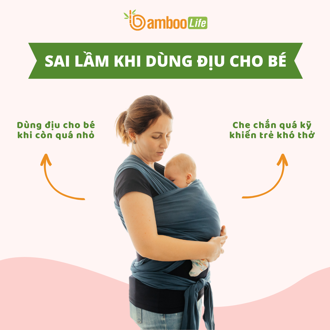 Dùng địu cho bé có tốt không? Những sai lầm khi dùng địu cho bé