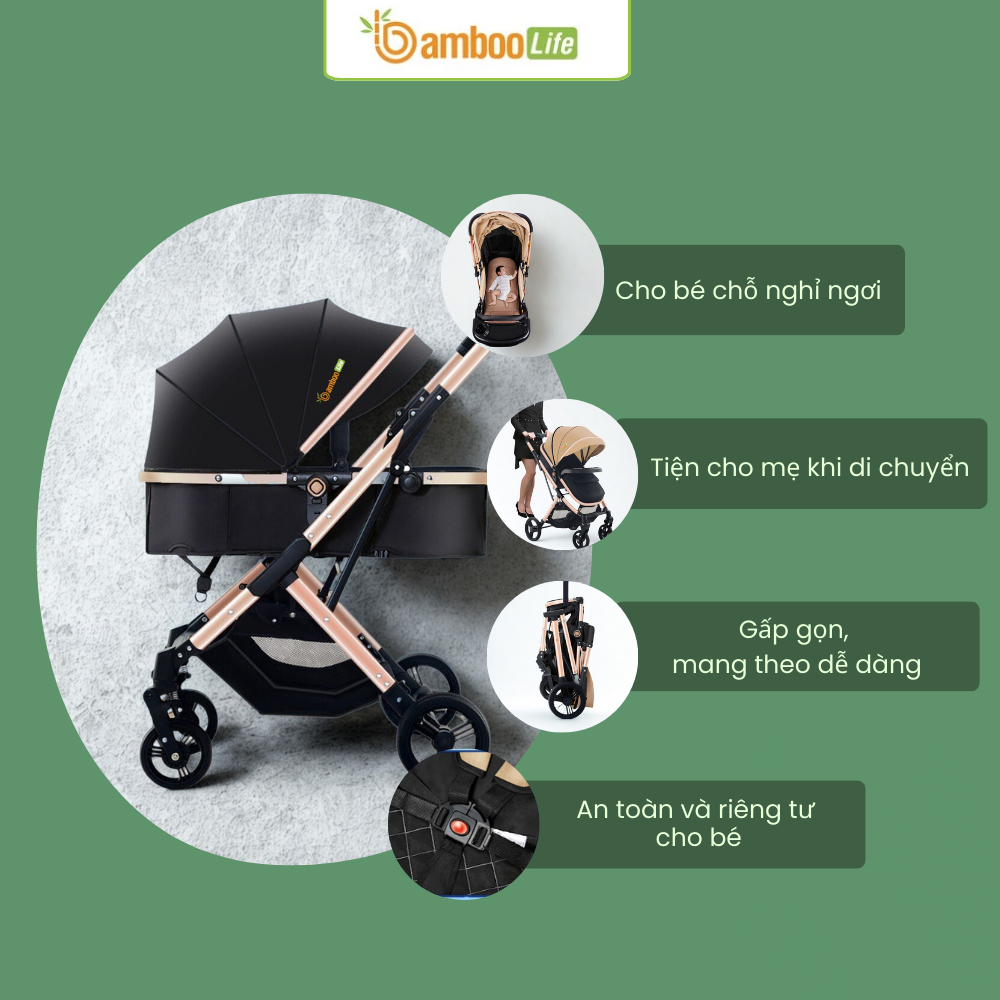 Xe đẩy du lịch cho bé lớn tiện lợi, thoải mái