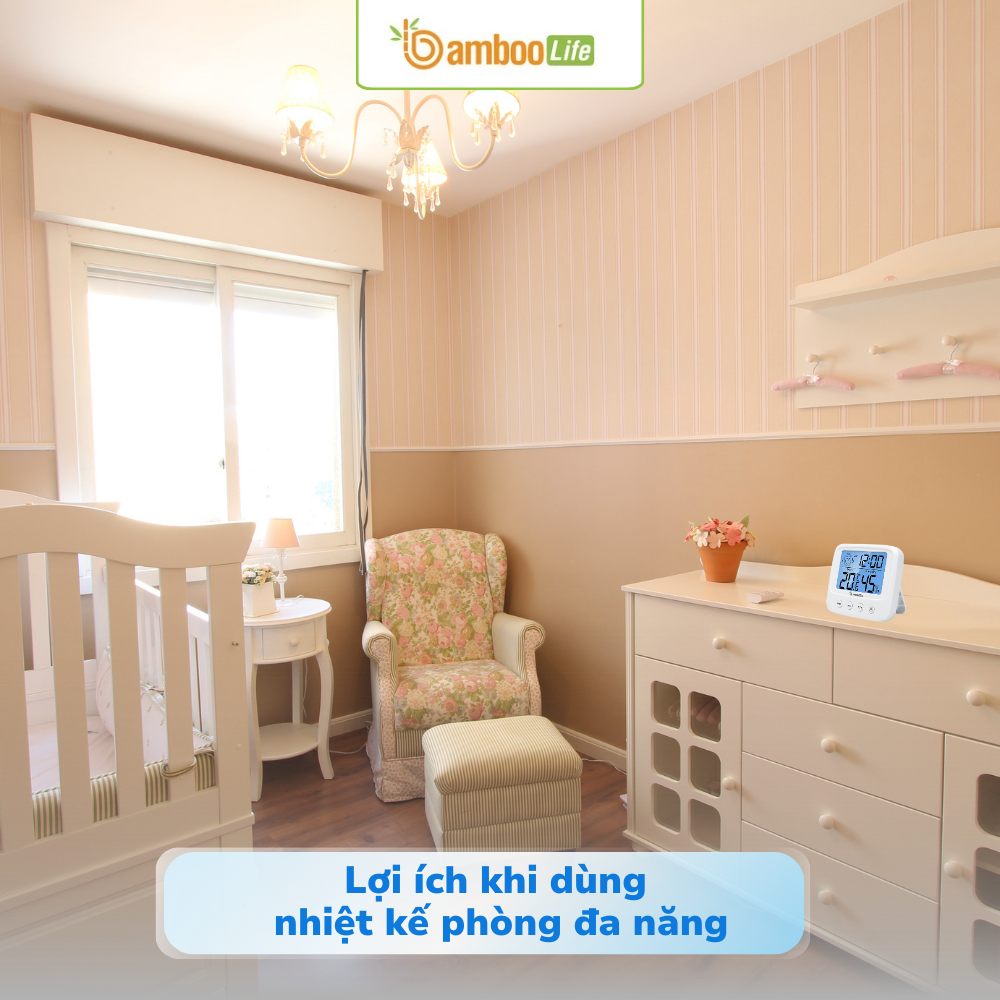 Nhiệt kế phòng đa năng giúp bảo vệ sức khỏe gia đình