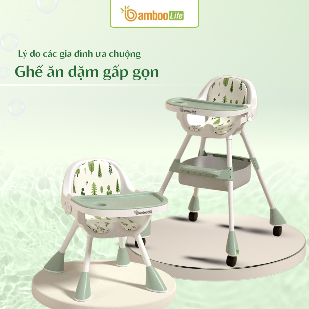 Gia đình ưa chuộng ghế ăn dặm gấp gọn vì tiện lợi