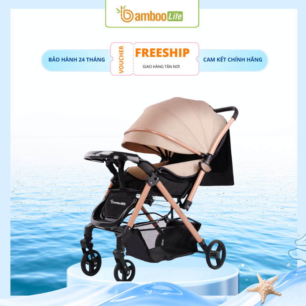 Chọn xe đẩy nằm Bamboo Life đáng tin cậy, an toàn cho bé