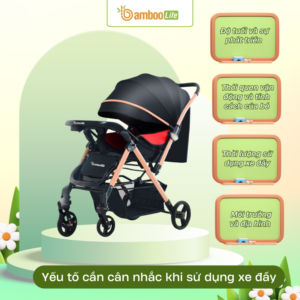 Chọn xe đẩy trẻ con cần đảm bảo an toàn và thuận tiện