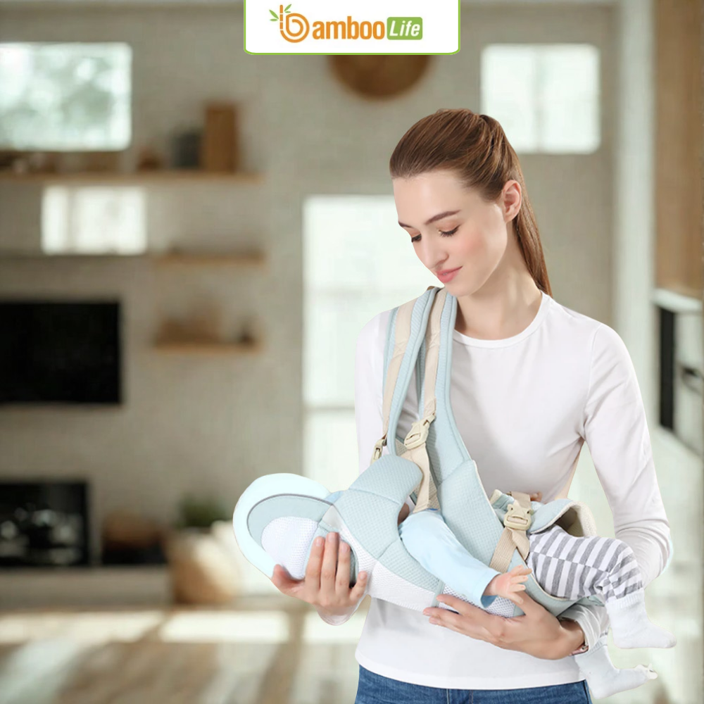 Địu ngang cho sơ sinh an toàn, êm ái, giúp bé ngủ ngon