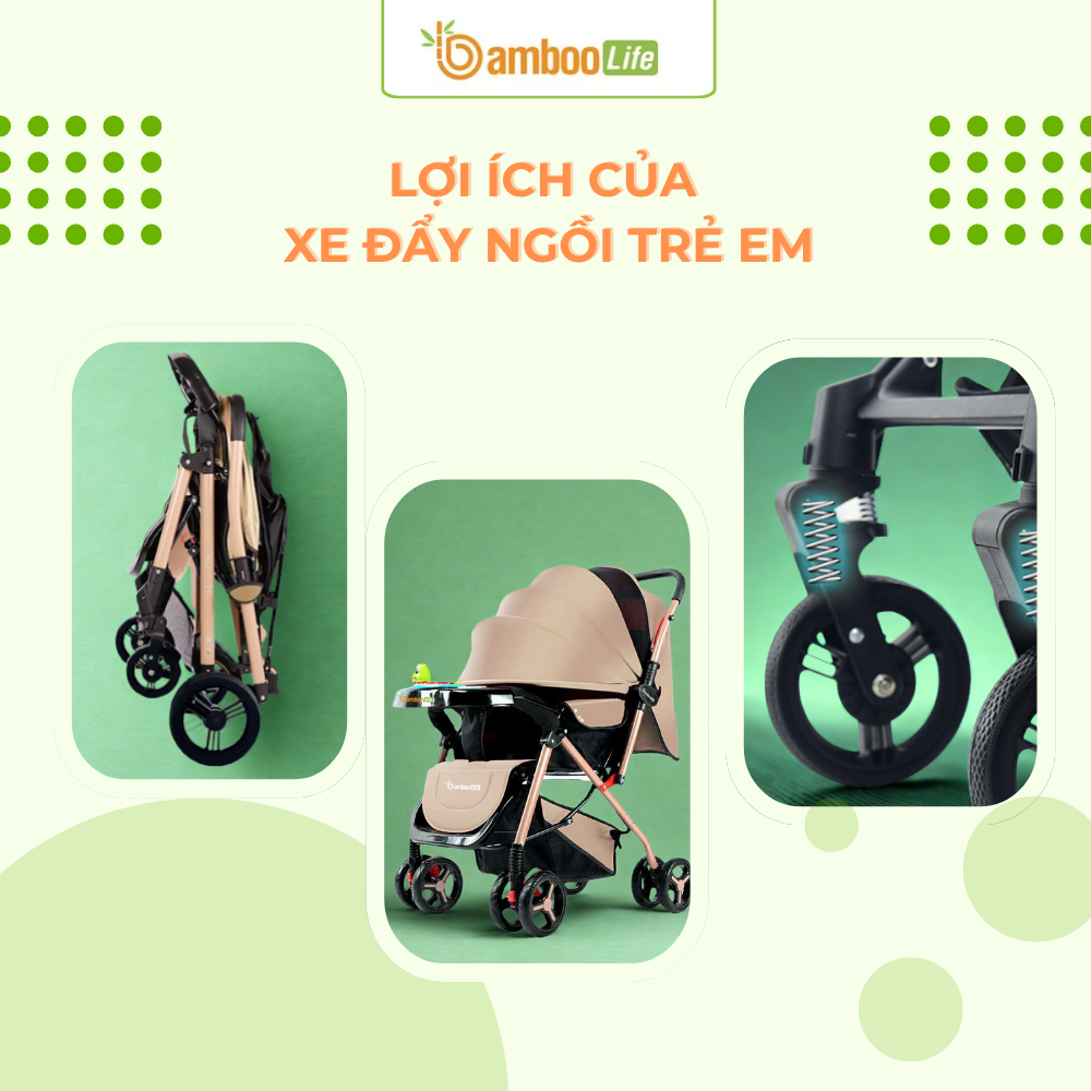 Xe đẩy ngồi em bé gọn nhẹ, gấp gọn linh hoạt cho mẹ