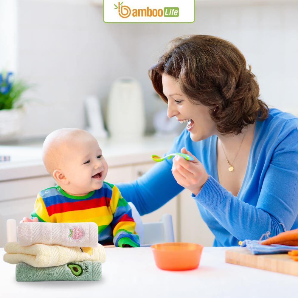 Khăn tắm sợi tre Bamboo Life an toàn tuyệt đối, êm ái cho bé