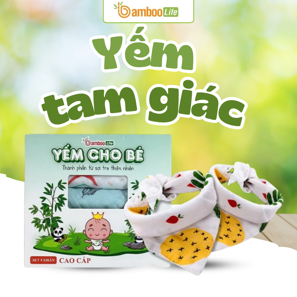 Yếm tam giác giữ sạch quần áo, tiện lợi, giúp bé ăn gọn