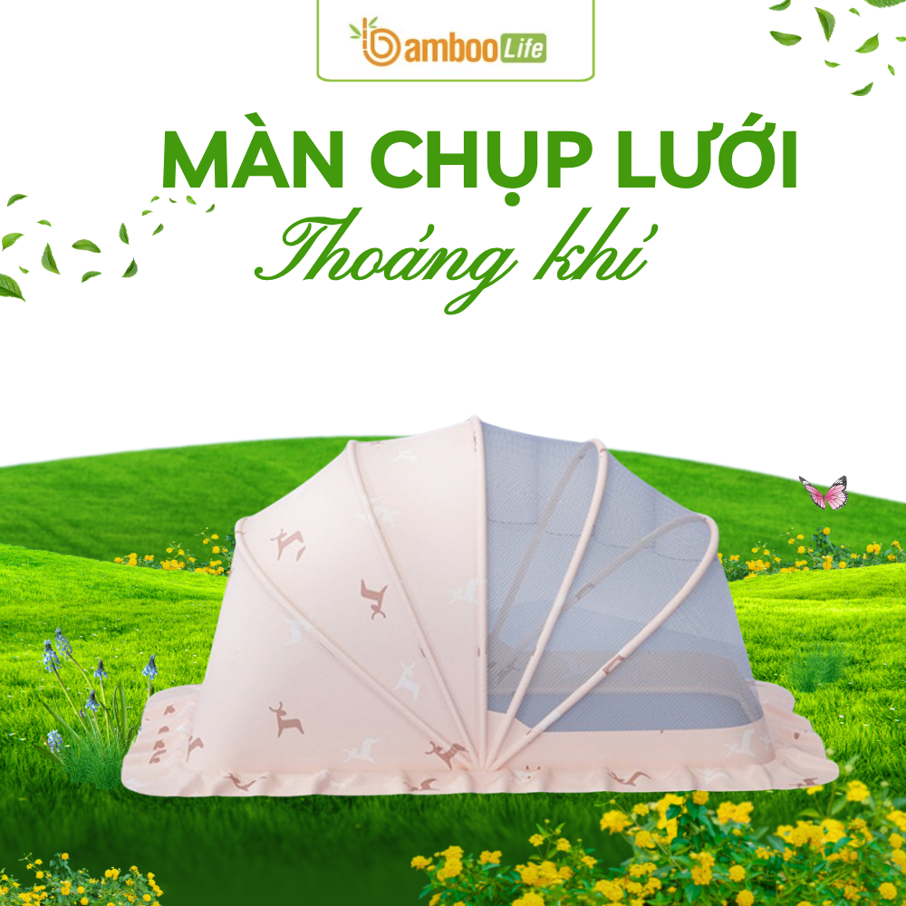 Chọn màn chụp lưới có kích thước và vị trí phù hợp để bé ngủ thoải mái