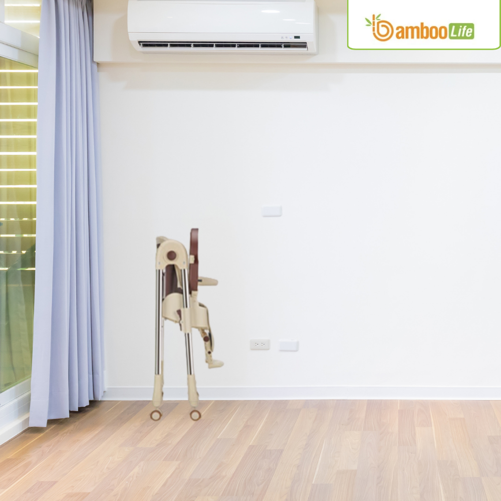 Ghế ăn dặm gấp gọn dễ cất dưới bàn, tủ hoặc góc tường