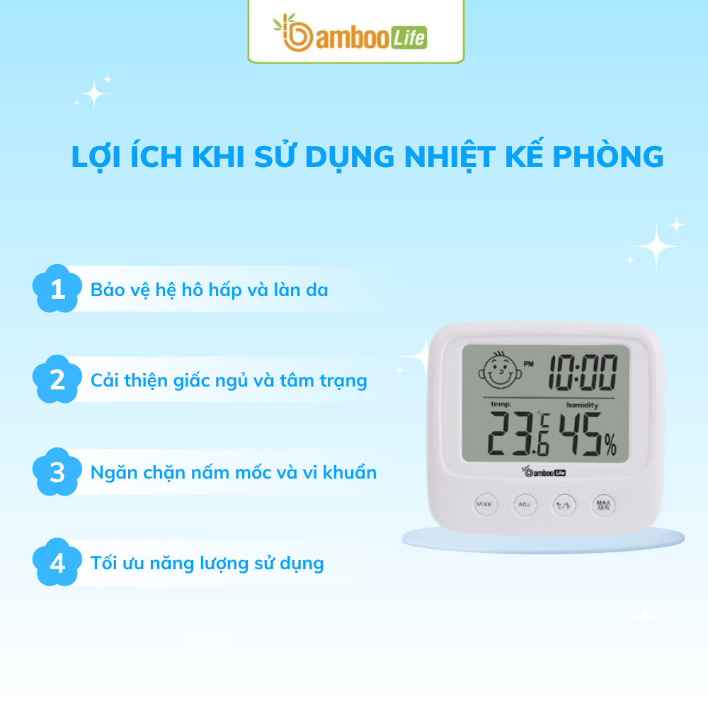 Nhiệt kế phòng cao cấp giúp kiểm soát môi trường sống an toàn, dễ chịu