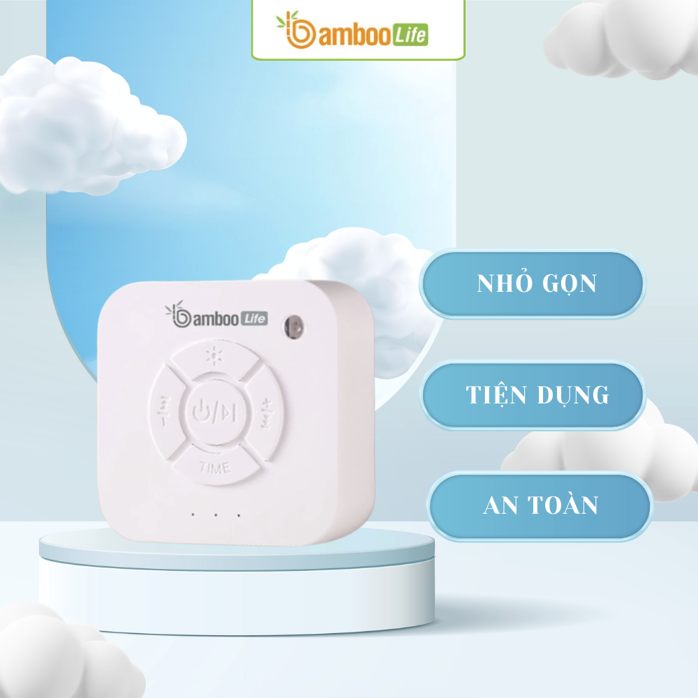 Máy tiếng ồn trắng nhỏ gọn, an toàn và thân thiện với bé