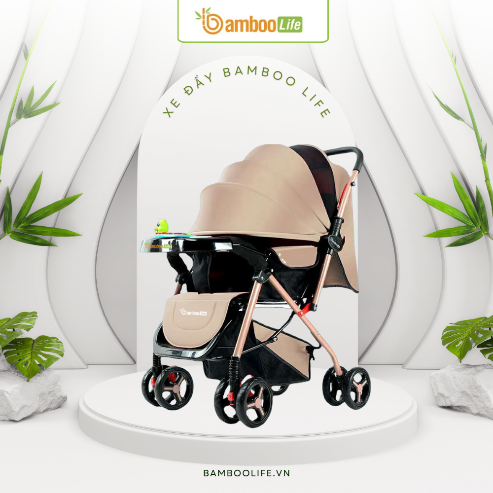 Xe đẩy mái che rộng bảo vệ bé tốt giúp mẹ an tâm khi du lịch
