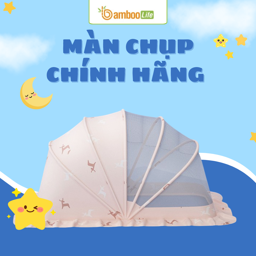 Màn chụp chính hãng dùng vải lưới mềm thoáng khí an toàn cho bé