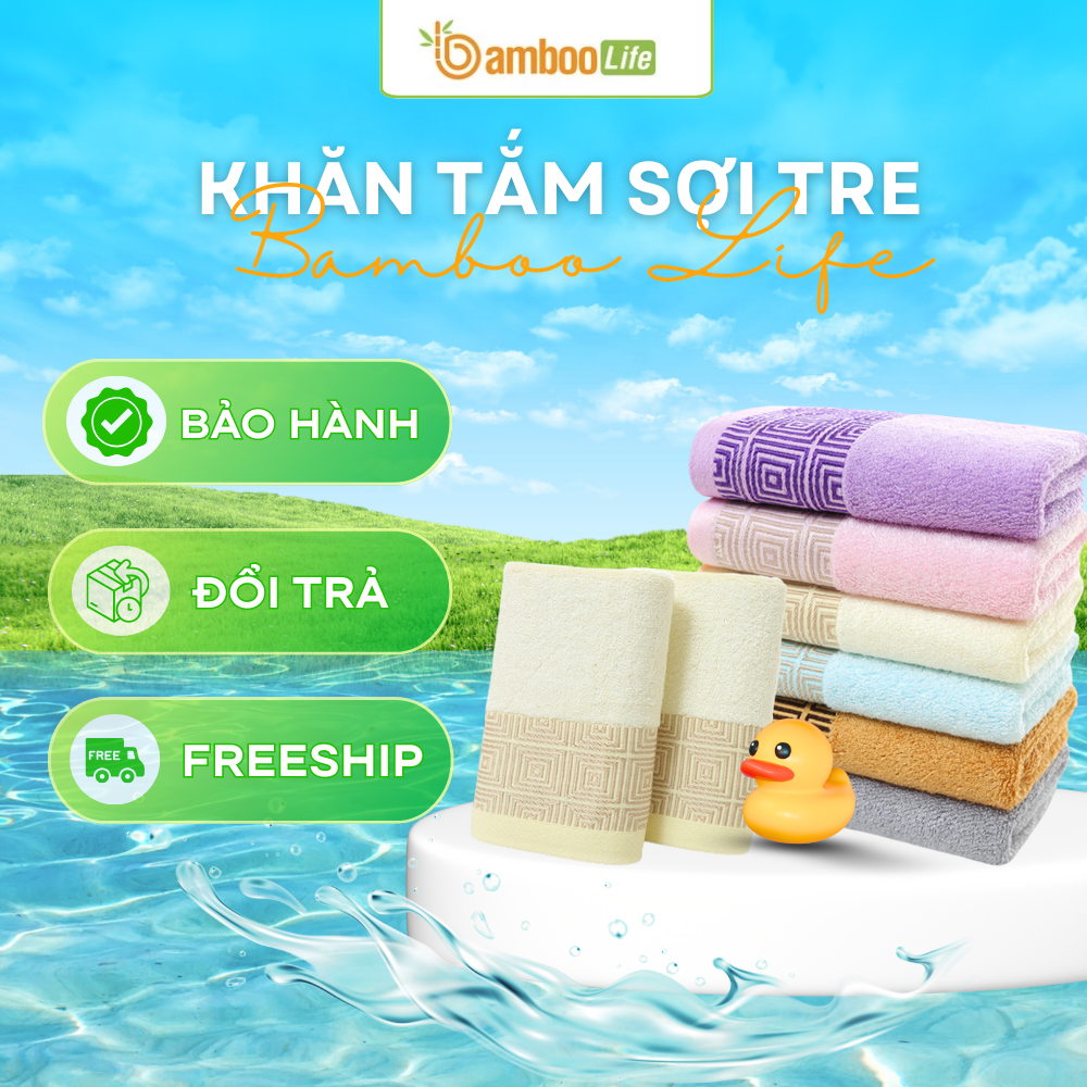 Bamboo Life là thương hiệu khăn tắm sợi tre chống vi khuẩn an toàn cho bé