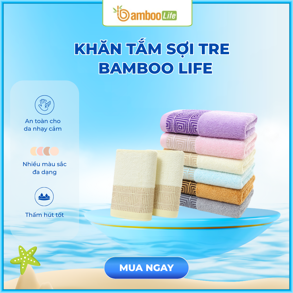 Mẹ nên chọn khăn tắm sợi tre không xù lông mềm mại và thấm hút tốt