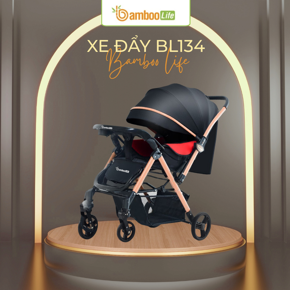 Xe đẩy BL134 điều chỉnh tư thế ngả linh hoạt cho bé ngồi hoặc ngủ
