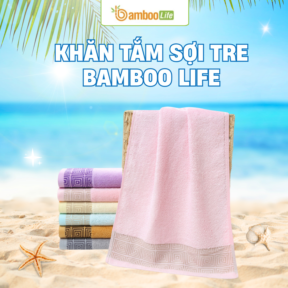 Khăn tắm sợi tre BL046 thấm hút cực nhanh, chống ẩm mốc vượt trội