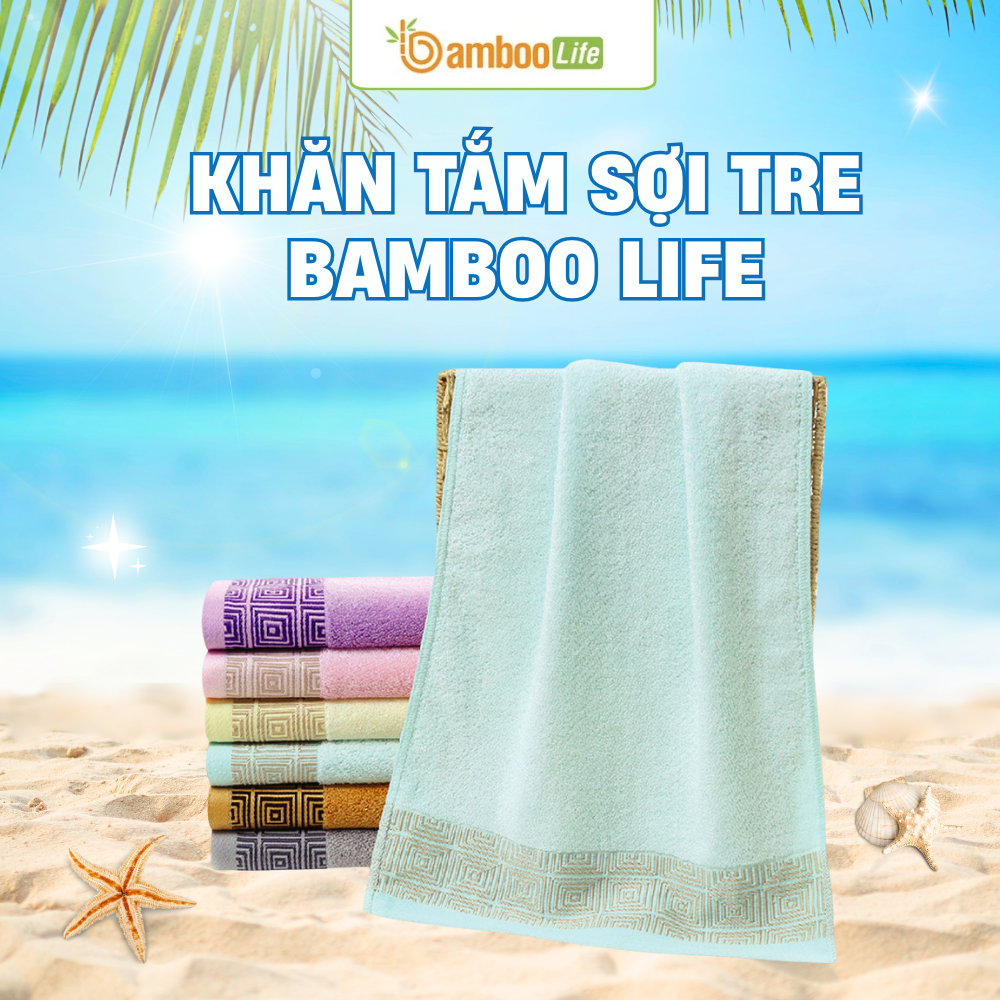 Khăn tắm sợi tre BL046 giúp lau khô, bảo vệ da hiệu quả