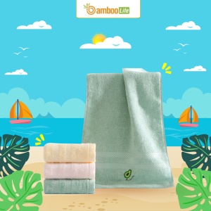 Khăn sợi tre chất lượng thường bóng mịn và dệt rất đều