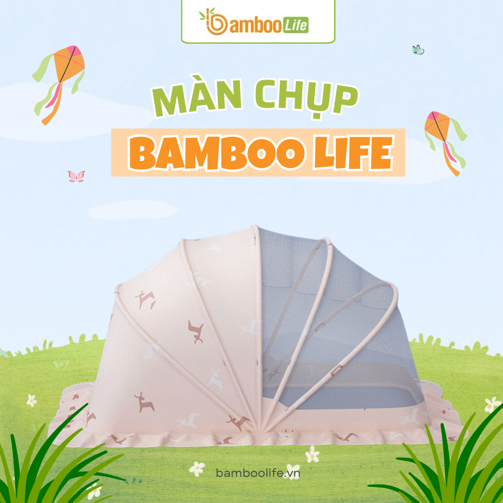 Lưới thoáng khí ngăn côn trùng giúp bé ngủ sâu, không hầm bí