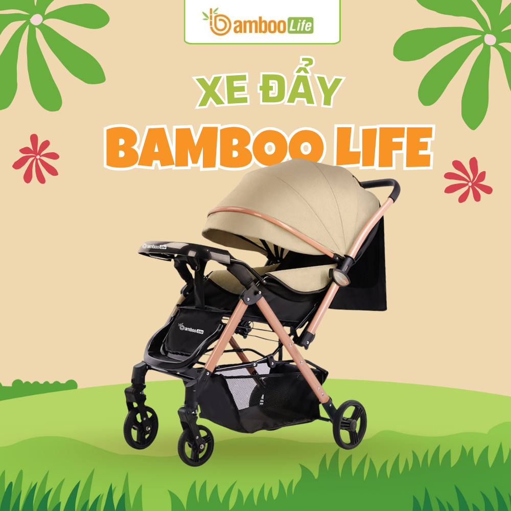 Xe đẩy bé đi chơi hỗ trợ di chuyển nhẹ nhàng, an toàn