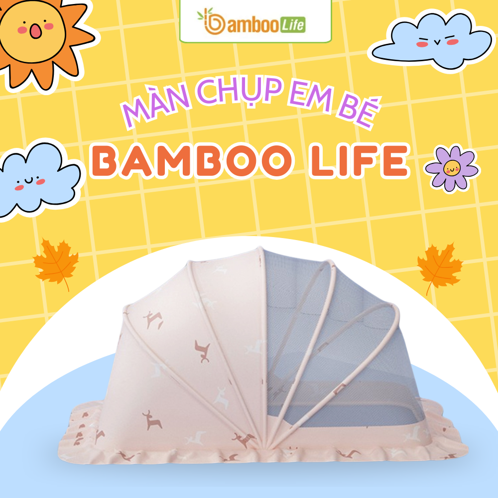 Màn chụp Bamboo Life bảo vệ bé khỏi côn trùng, giúp ngủ sâu