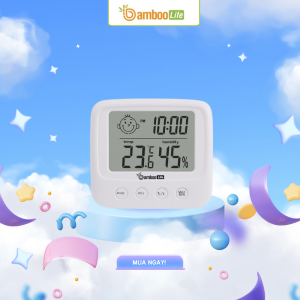 Nhiệt kế phòng Bamboo Life giúp mẹ kiểm soát môi trường sống của bé