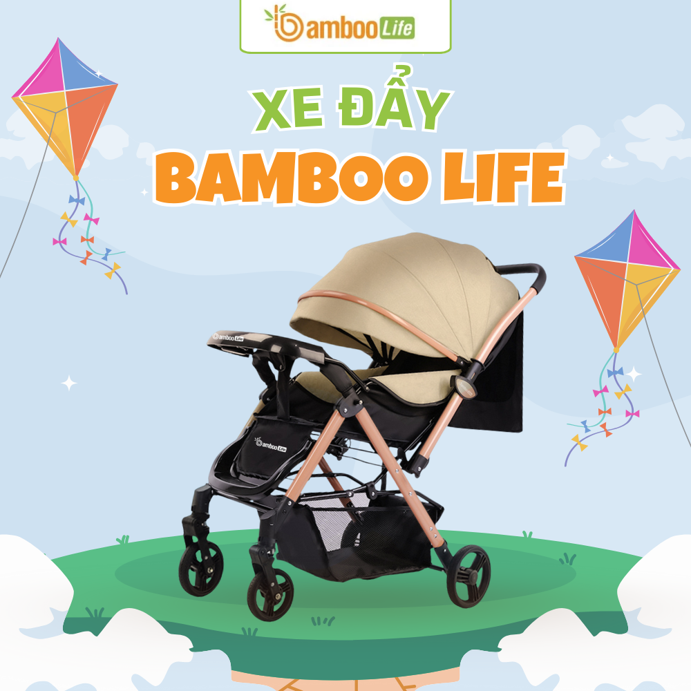 Xe đẩy Bamboo Life hỗ trợ tối ưu bé từ sơ sinh đến lớn