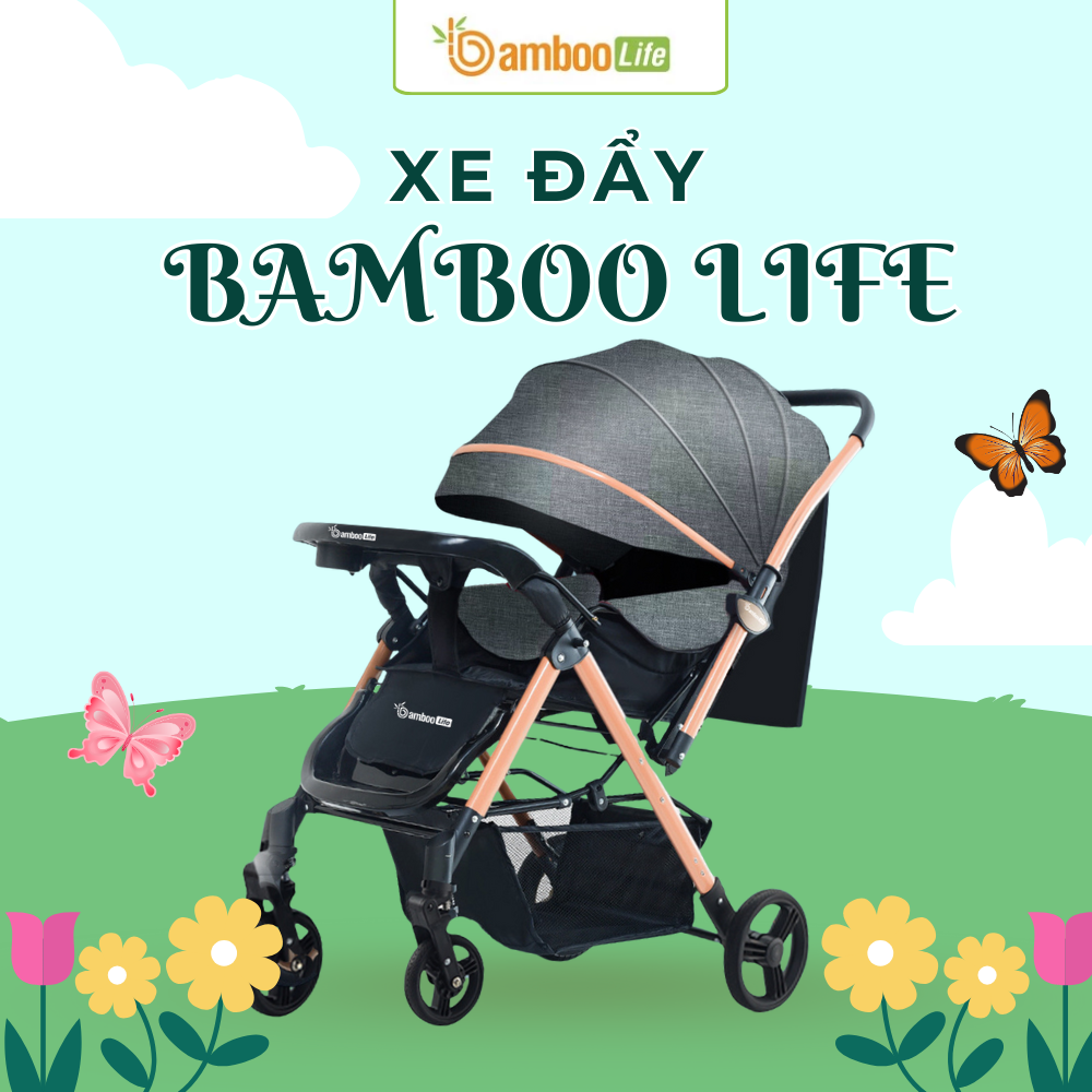 Xe đẩy hai chiều ngả đa nấc giúp bé thoải mái nhất