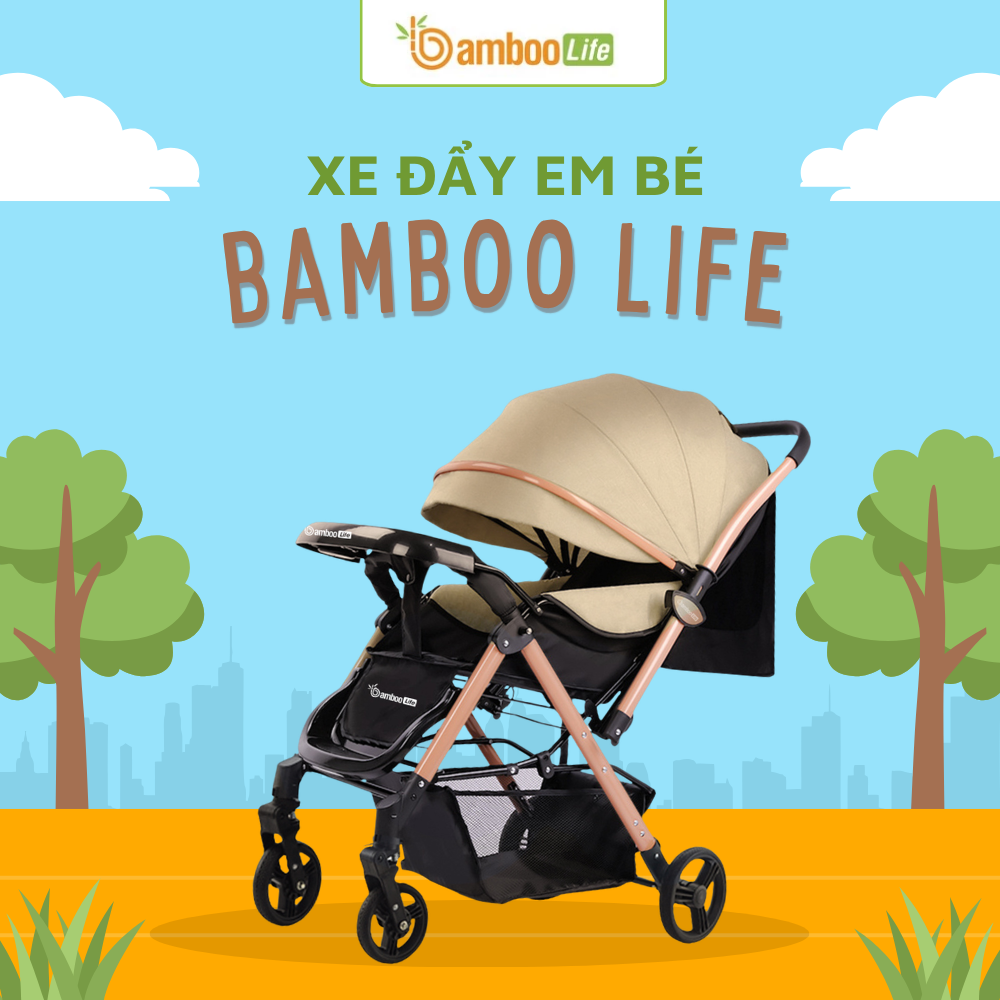 Xe đẩy gấp gọn giúp ba mẹ chăm bé tiện lợi hơn