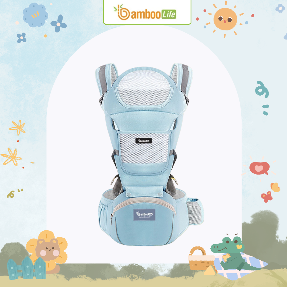 Địu Bamboo Life BL032 trợ lực thông minh, bảo vệ bé toàn diện