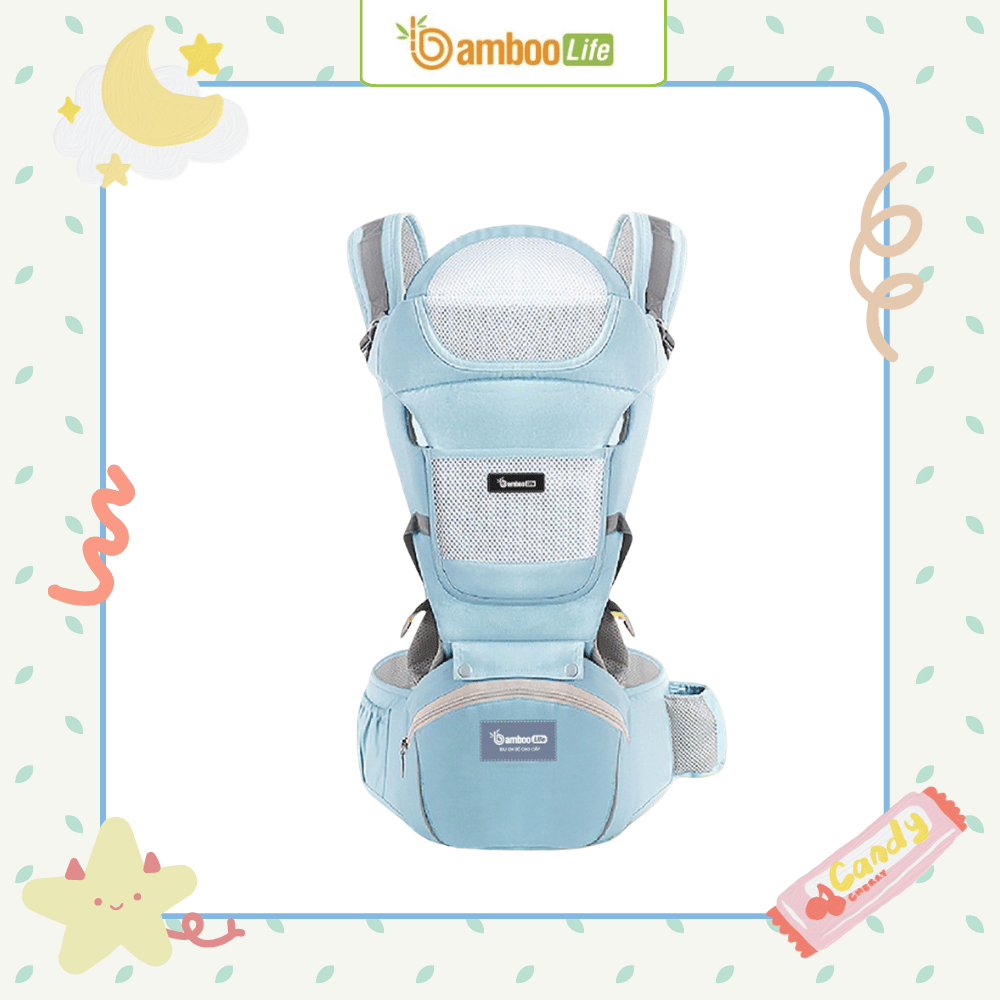 Địu có bệ ngồi giúp bé an toàn, thoải mái hơn