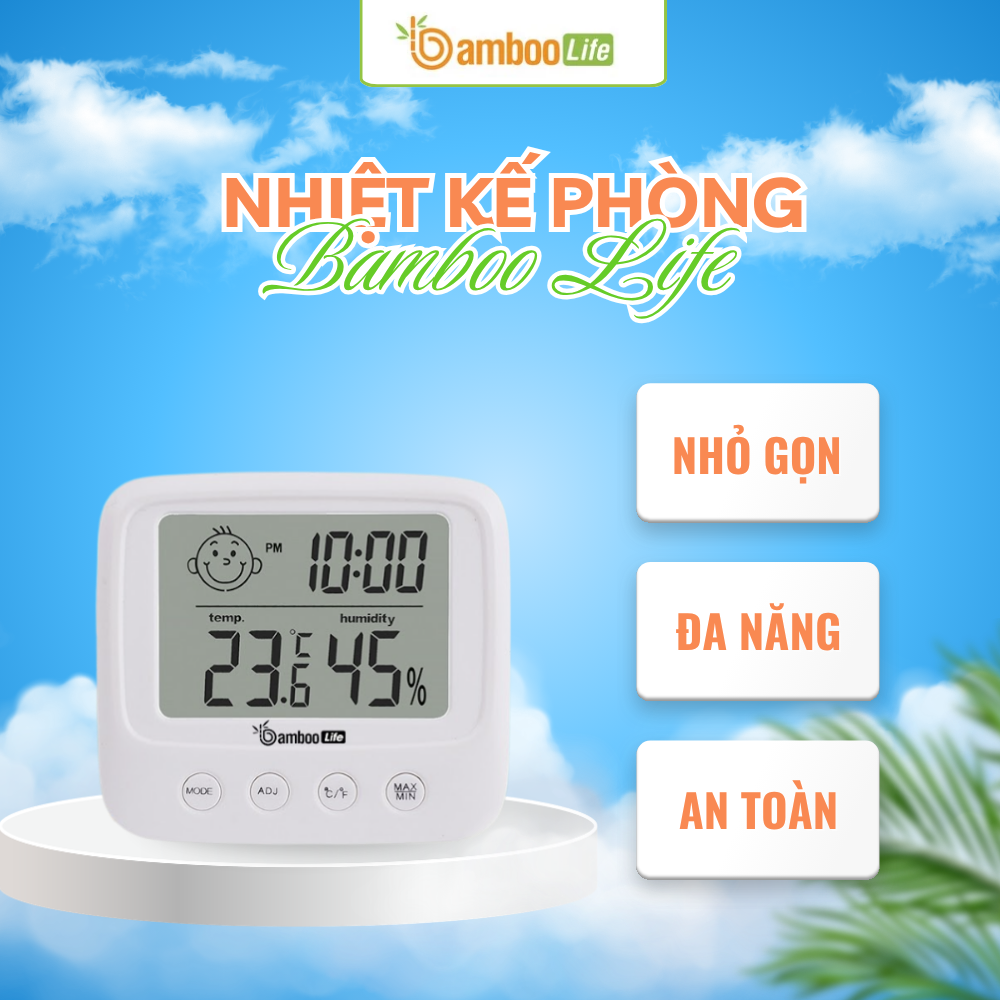 Nhiệt ẩm kế Bamboo Life sở hữu thiết kế nhỏ gọn, dễ bố trí