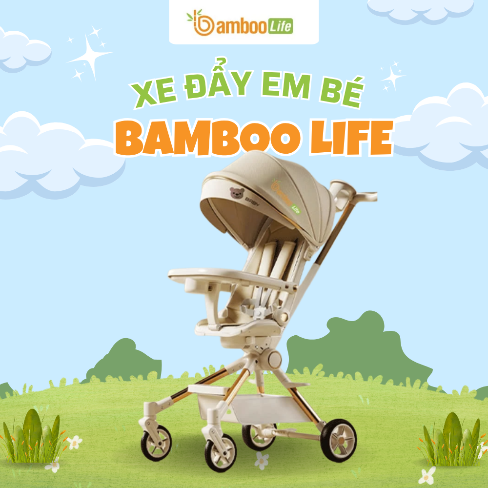 Bamboo Life BL26 gấp gọn tiện lợi, kèm nhiều tiện ích cho mẹ