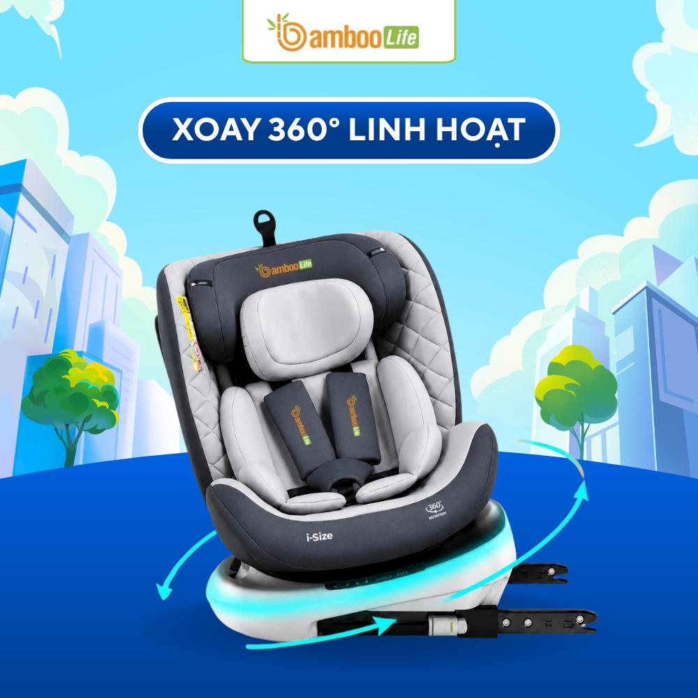 Thiết kế xoay linh hoạt giúp bế bé lên xuống dễ dàng