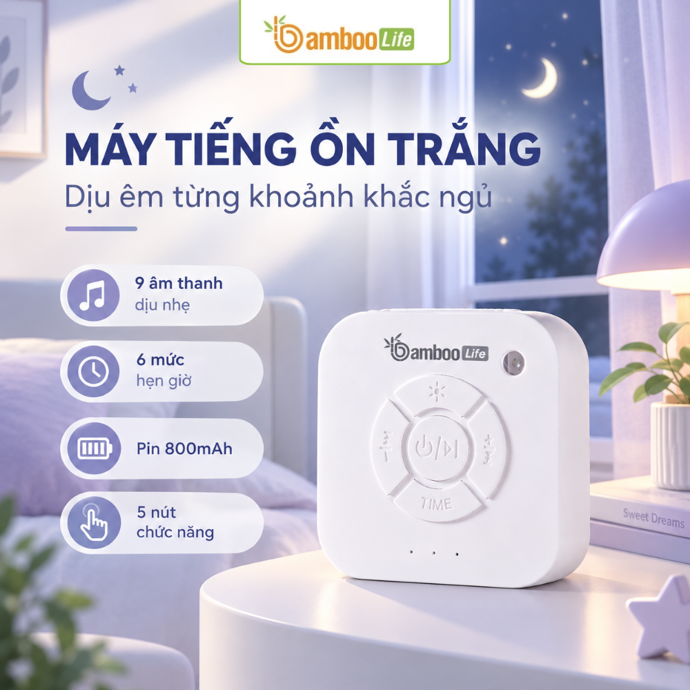 Bamboo Life BL15 cung cấp 9 âm thanh hỗ trợ bé thư giãn